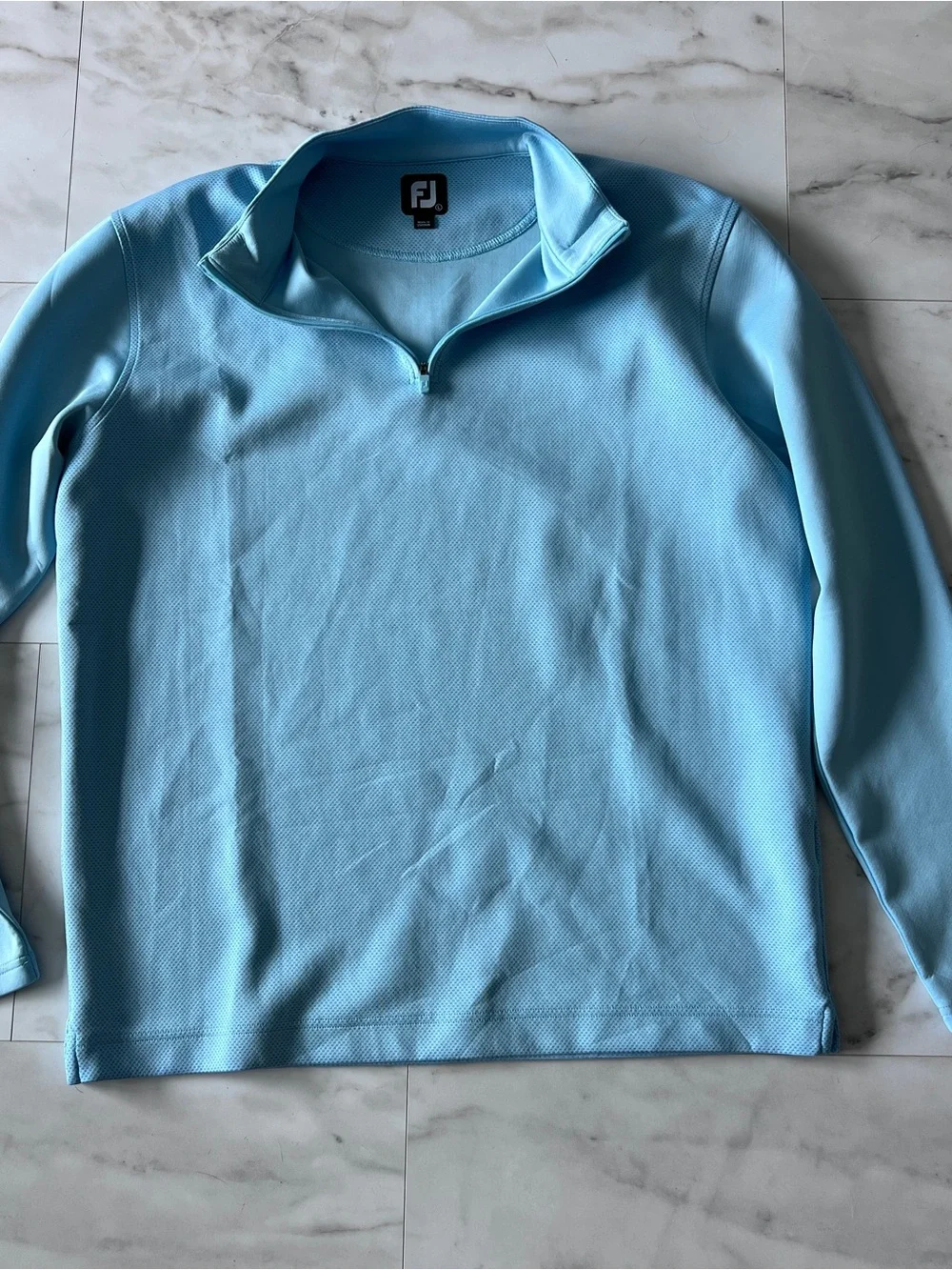 FootJoy Men’s Light Blue Quarter-Zip Pullover Sweater Size Large